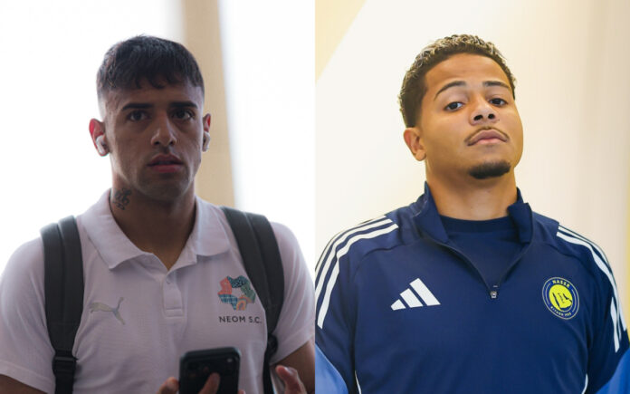 Lucho Rodríguez e Wesley estão perto de serem anunciados pelo Cruzeiro (Fotos: Neom/Divulgação e Al-Nassr/Divulgação)