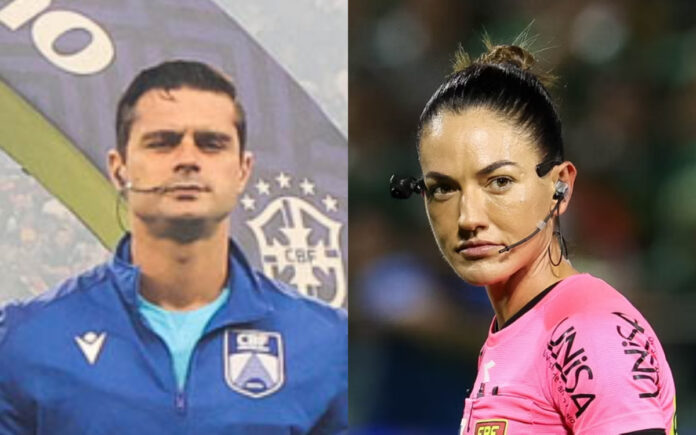 Fernando Mendes e Daiane Muniz vão apitar os jogos do Cruzeiro contra Vasco e Athletico-PR, respectivamente (Foto: Palmeiras/Divulgação)