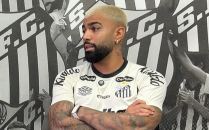 Gabigol, atacante do Cruzeiro, que está emprestado ao Santos (Foto: Reprodução/Clear TV)