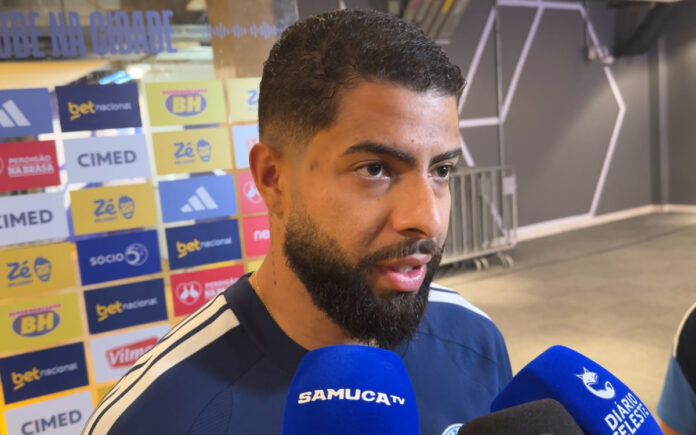 João Marcelo, na zona mista do Mineirão