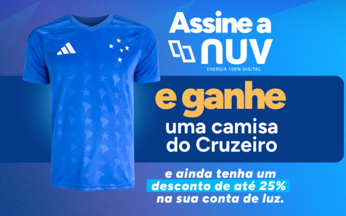 Assine a NUV, use o cupom SAMUCA e ganhe uma camisa do Cruzeiro
