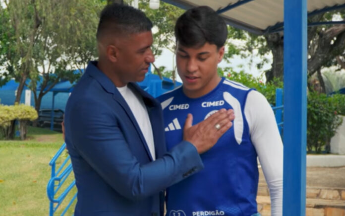 Paulinho e Kaio Jorge na Toca (Foto: Reprodução/TV Cruzeiro)