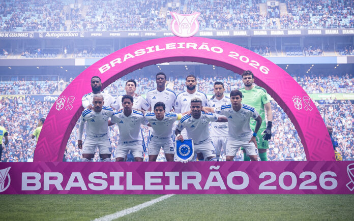 Time do Cruzeiro na Arena do Grêmio, pelo Brasileirão