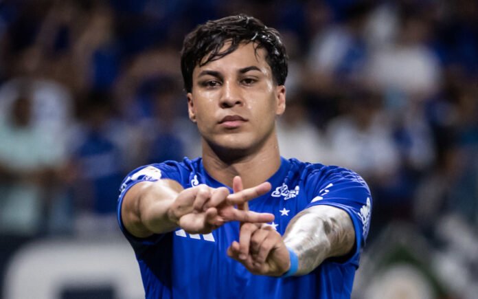 Kaio Jorge comemora gol contra o São Paulo